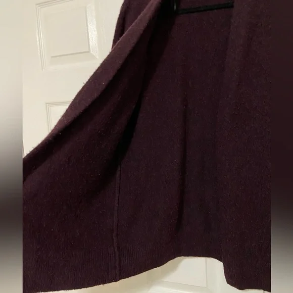 H&M Long Open Front Burgundy Cardigan - Picture 6 of 7